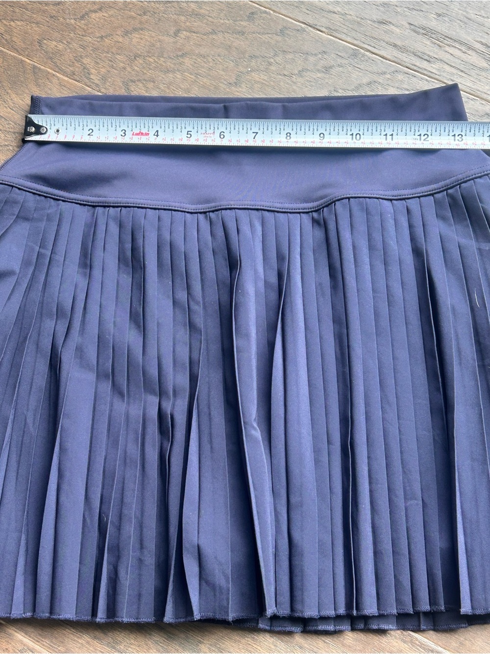 Santiny Pleated High-Waist Tennis Active Skort - Navy Blue Medium - Picture 7 of 8